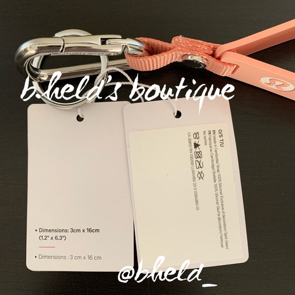 lululemon Silicone Keychain in Melon Sorbet/Silver One Size Brand New NWT - Picture 5 of 10